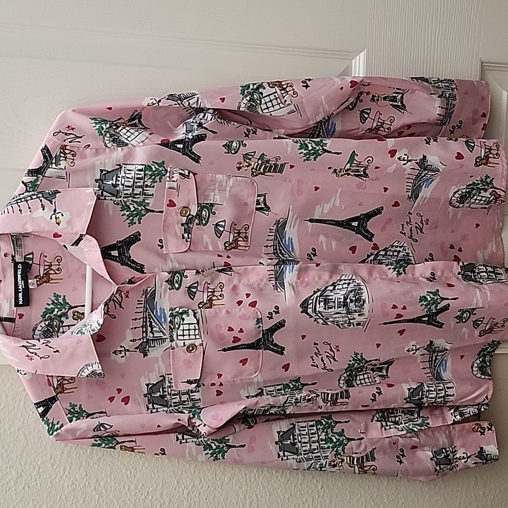 Karl Lagerfeld Pairs Printed Botton-front Shirt